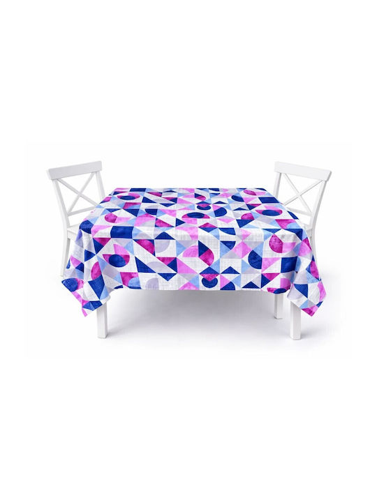Pucioasa Față De Masă Bumbac Violet/Albastru 140x180cm
