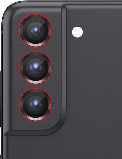 Clappio Rear Camera Lenses Compatible Galaxy S21 Fe Photo Sensor Glass Repair Transparent Black