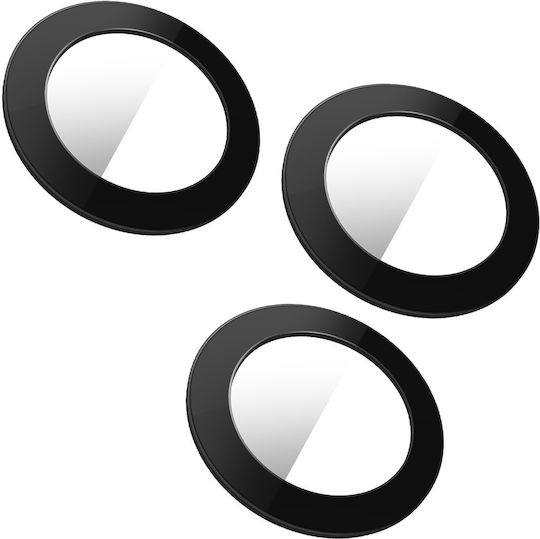 Clappio Rear Camera Lenses Compatible Galaxy S21 Fe Photo Sensor Glass Repair Transparent Black