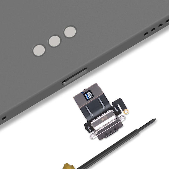 Clappio Charging Port Ipad Pro 11 2024 Usb-c Connector Repair Part Silver