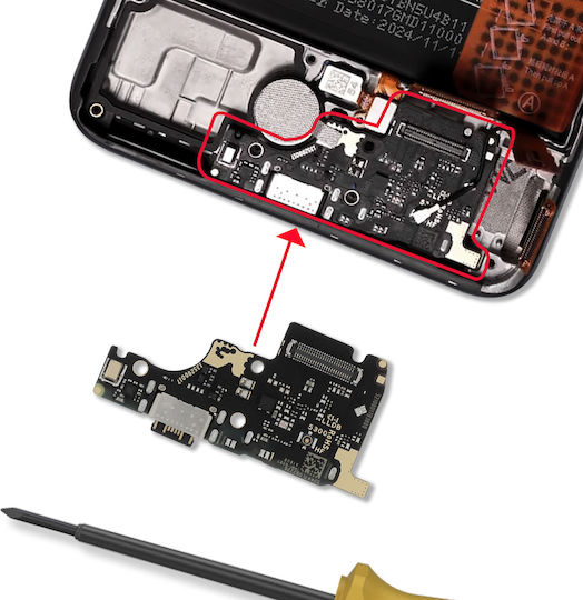 Xiaomi Charging Connector Redmi Note 14 5g Built-in Sim Card Reader Black