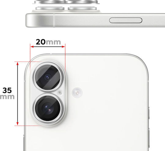 Avizar Camera Lens Protector Iphone 17 Aluminum Unibody Frame Silver