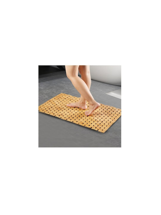 Covoraș Antiderapant De Baie Din Lemn ZR1FA03QWS96 Maro 60x40 cm