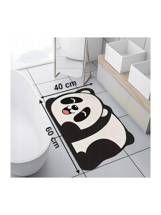 Αντιολισθητικό Πατάκι Μπάνιου ZD1BAT3QWSHPANDA White/black 40x60εκ.