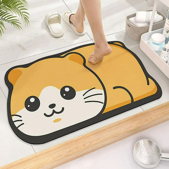Antiderapant Covoare De Baie ZD1BAT3QWSHHAMSTER Portocaliu/Alb 60x40cm