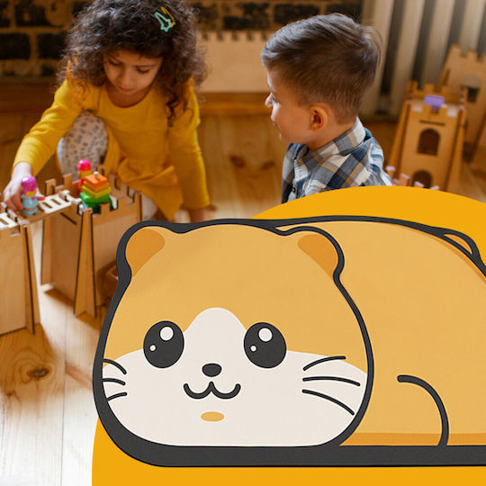 Antiderapant Covoare De Baie ZD1BAT3QWSHHAMSTER Portocaliu/Alb 60x40cm