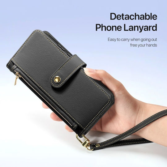 Dux Ducis Lawa Series Wallet Detachable Hard Case Black Samsung Galaxy S26 Ultra 5g