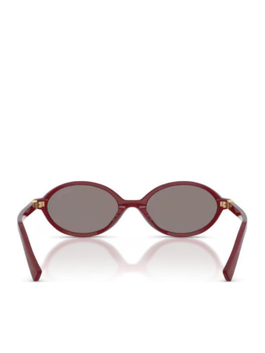 Miu Miu Red Sunglasses With Horn-Rimmed Frame Miu Miu Red Sunglasses With Horn-Rimmed Frame