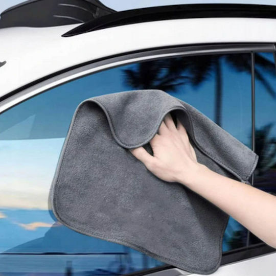Lavetă Din Microfibră De Curățenie Uscare Lustruire Pentru Geamuri Auto 400gsm Gri 60x30cm