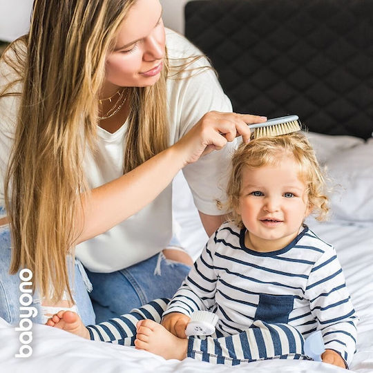 Babyono Perie și Pieptene pentru Bebeluși Roz Deschis 2 Bucăți