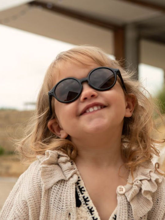 Izipizi Runde Kinder-Sonnenbrillen mit Polarisiert-Gläsern Schwarz für 0-3 Jahre