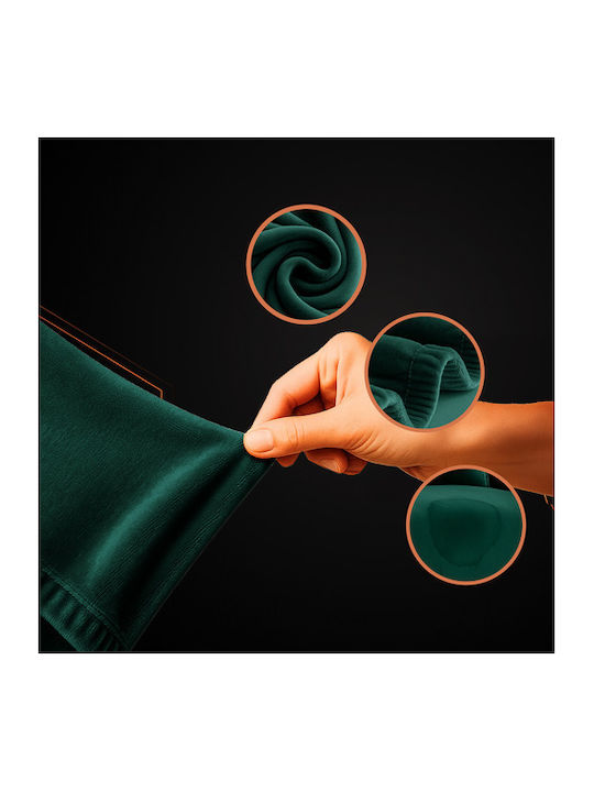 Ελαστικό Κάλυμμα Τριθέσιου Καναπέ Dark Green 230εκ.