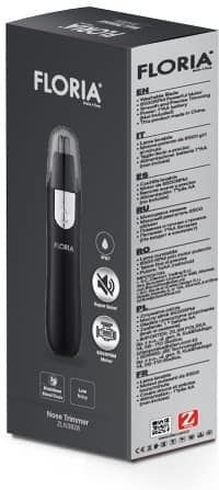 Floria Zln3928 Nasal Trimmer Black 6500 Rpm Cleanable Blade