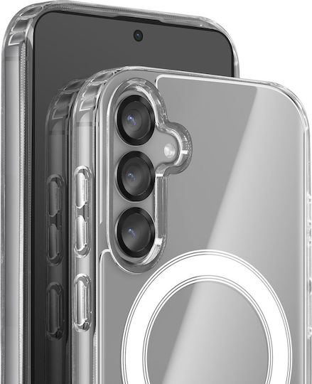 Swissten Pack Magsafe Galaxy S25 Galaxy S24 Bi-material Case 5000 Mah Powerbank Transparent