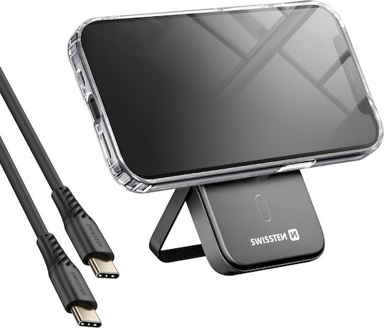 Swissten Magsafe Iphone 12 Pack Dual-material Case 5000 Mah Powerbank Transparent