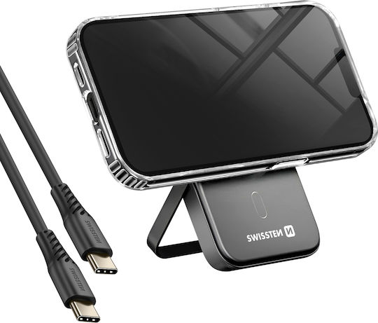 Swissten Magsafe iPhone 13 Pro Max Pack Dual-Material Handyhülle 5000 mAh Powerbank Transparente