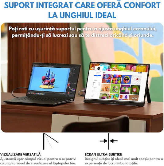 Qova Arzopa Z1RC IPS HDR Portable Monitor 16" QHD 2560x1600 Gray