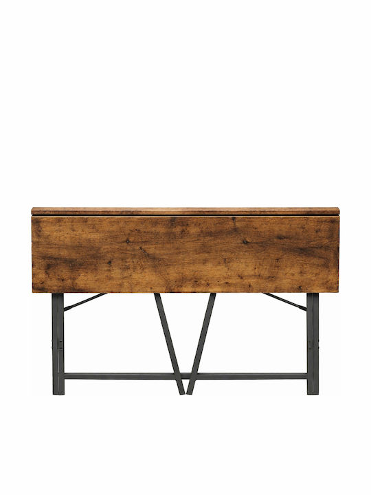 Birou Din Lemn Negru cu Picioare Metalice 100x46x75cm