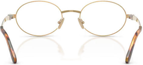 Miu Miu Metallischer Brillengestell Gold MU 50ZV 5AK1O1