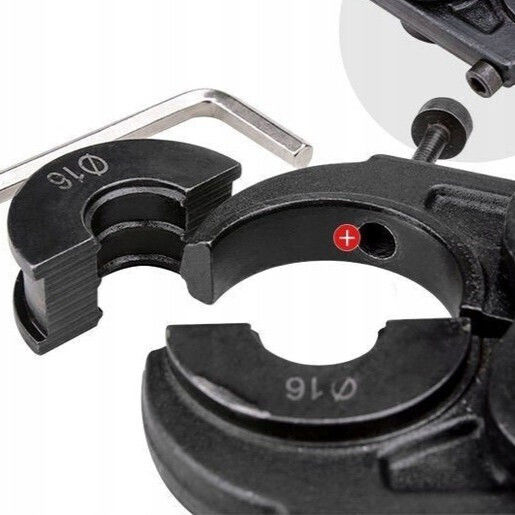 Set Clește Hidraulic de Sertizat Pentru Țevi Pex Al Pert Zola Deschidere 28 Mm Matrițe Conice Th 16 20 26 Mm Compatibil Cu Matrițe U V M Th Mănuși de Protecție Cutie de Depozitare