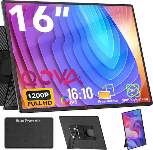 Qova Z1C IPS Monitor Portabil 16" FHD 1920x1200
