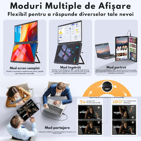 Qova Arzopa Z1 FC Dual IPS Monitor Portabil 15.6" FHD 1920x1080