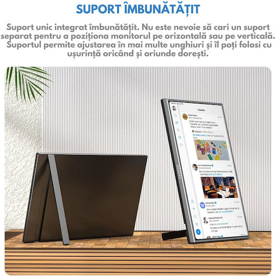 Qova Arzopa A1 Max IPS HDR Monitor Portabil 17.3" FHD 1920x1080 Gri
