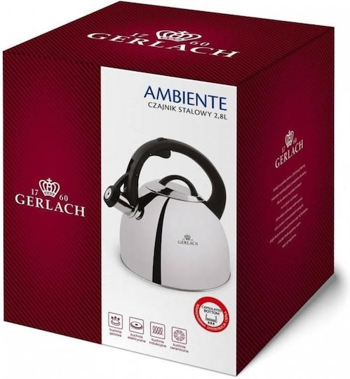 Gerlach Gerlach Rostfreier Stahl Teekessel Grau 2800ml