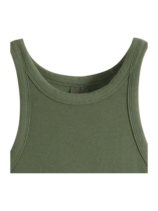 Essential Women's Sleeveless Top Green Deep Depths Rib