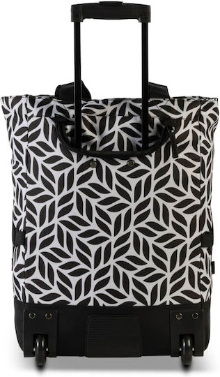 Fabric Shopping Trolley White 50x36x20cm