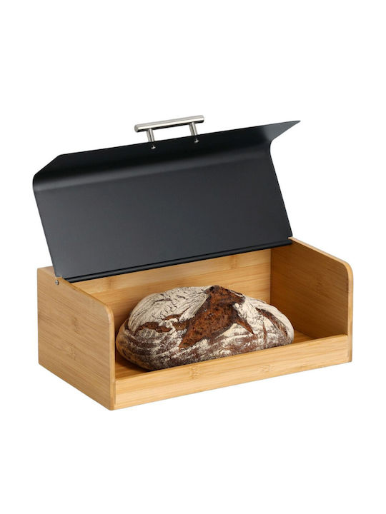 Zeller Ψωμιέρα με Καπάκι από Bamboo Καφέ 36x20x13cm