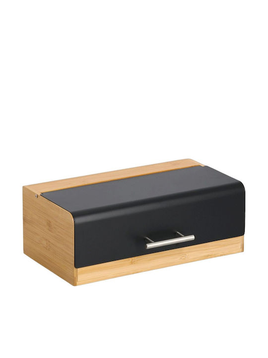Zeller Ψωμιέρα με Καπάκι από Bamboo Καφέ 36x20x13cm