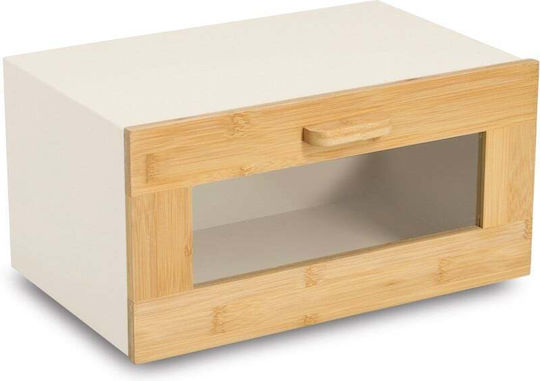 Zeller Cutie de Pâine cu Capac din Bambus Bej 36x23x20cm