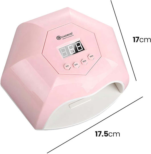 Avizar 20W UV Nagellack Aushärtungslampe 42 LEDs Digitalanzeige Weiß Rosa