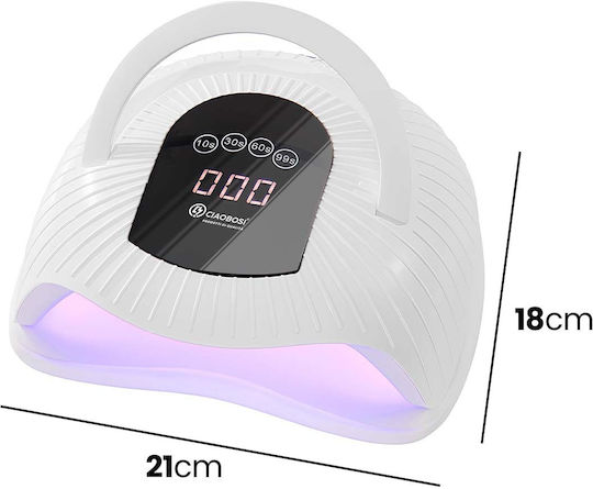 Avizar Lampă Manichiură UV 20W 72 LED-uri Afișaj Digital Albă