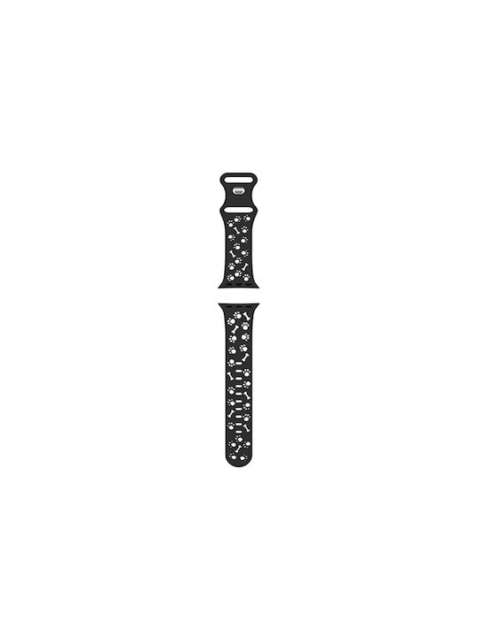 Watchband Hoco Wa38 Time Series 38 40 41 42mm Silicone Strap Apple Watch Series 1 2 3 4 5 6 7 8 9 Se Se2 Black