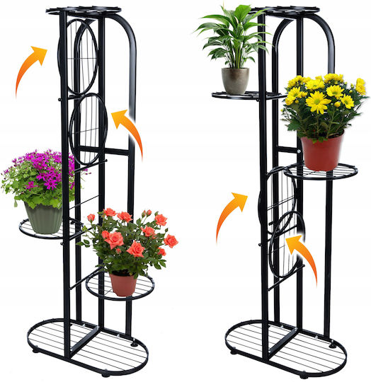 Suport Metalic Negru Pentru Plante 45x23x108 cm