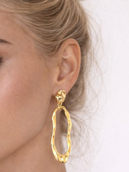 Eluna Earrings Hoops With Pearls