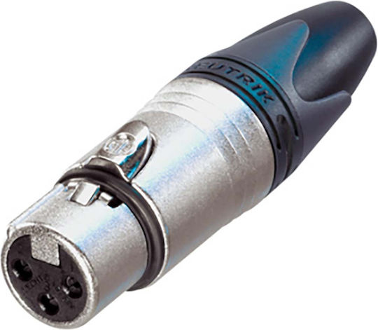 Neutrik Cable Connector Female 3-pin Xlr Nickel Housing Nc3fxx Black