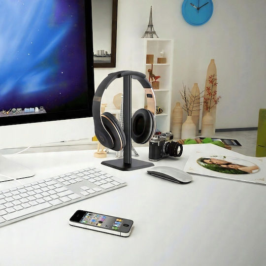 Suport Pentru Căști On-ear Zola Desktop Universal Aluminiu Silicon 10.5 X 10.5 X 23 Cm Negru