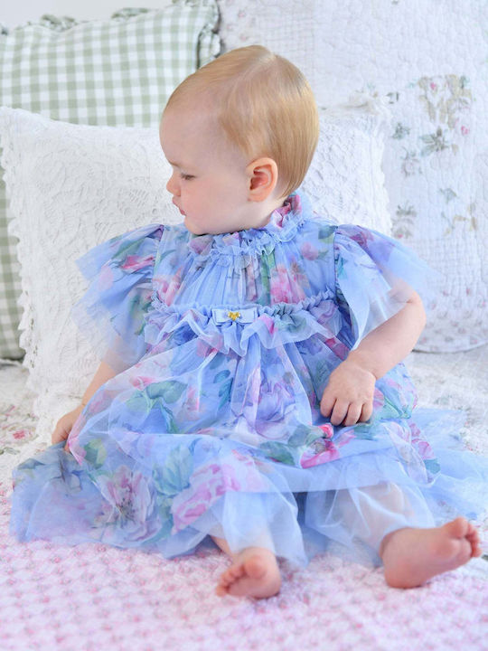 Mädchenkleid Tüll Blau