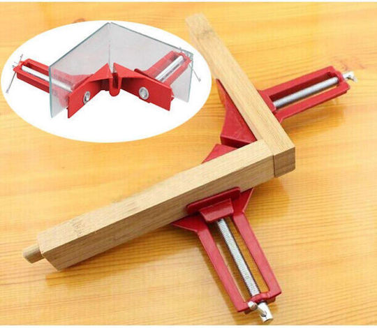 Set 4 Gehrungsklemmen Zola Holz Metall 90-Grad Winkel 75x15 Mm Rote