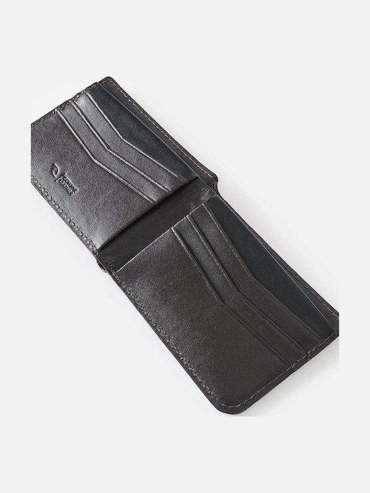 Surf Leather Men's Card Wallet with RFID Brown
