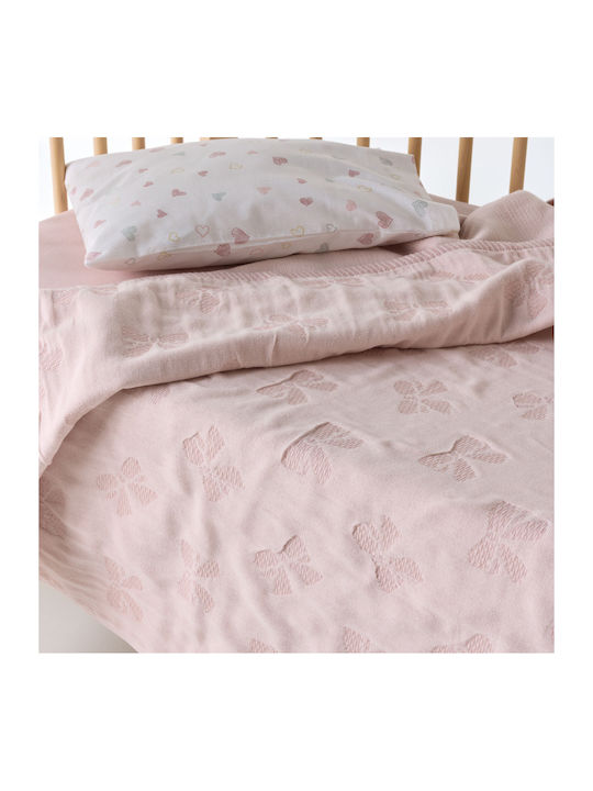 Kentia Nursery Swaddling Blanket Pink 70x100cm