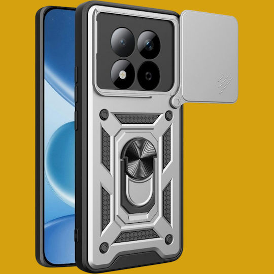 Bodycell Slide Cover Back Cover Μεταλλικό Ασημί (Redmi Note 15 Pro+ / Poco M8 Pro)