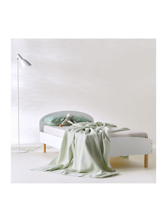 Kentia Cot Waffle Baby Blanket Green 100x140cm