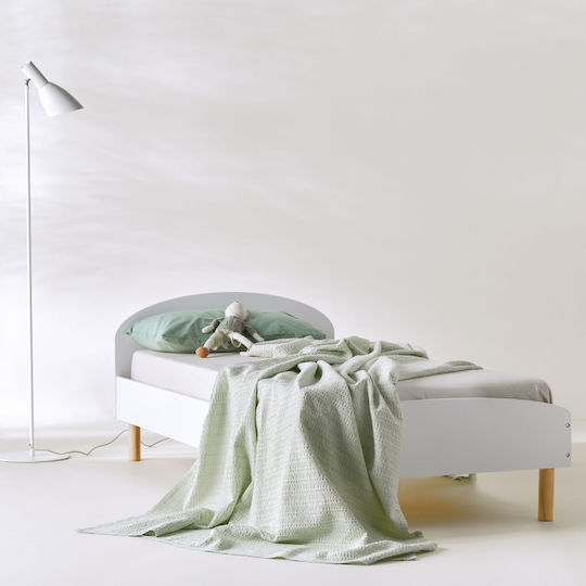 Kentia Cot Waffle Baby Blanket Green 100x140cm