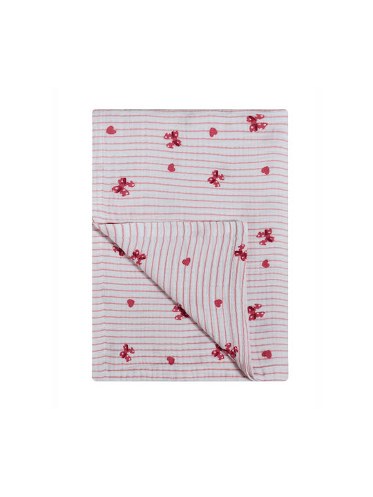 Kentia Cot Blanket Pink 100x140cm