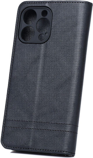 Tel1 Xiaomi Redmi A5 4G Gestickte Prägung Handyhülle Buch Schwarz