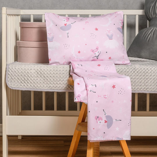 Melinen Комплект с Ластик Розов 70x140см